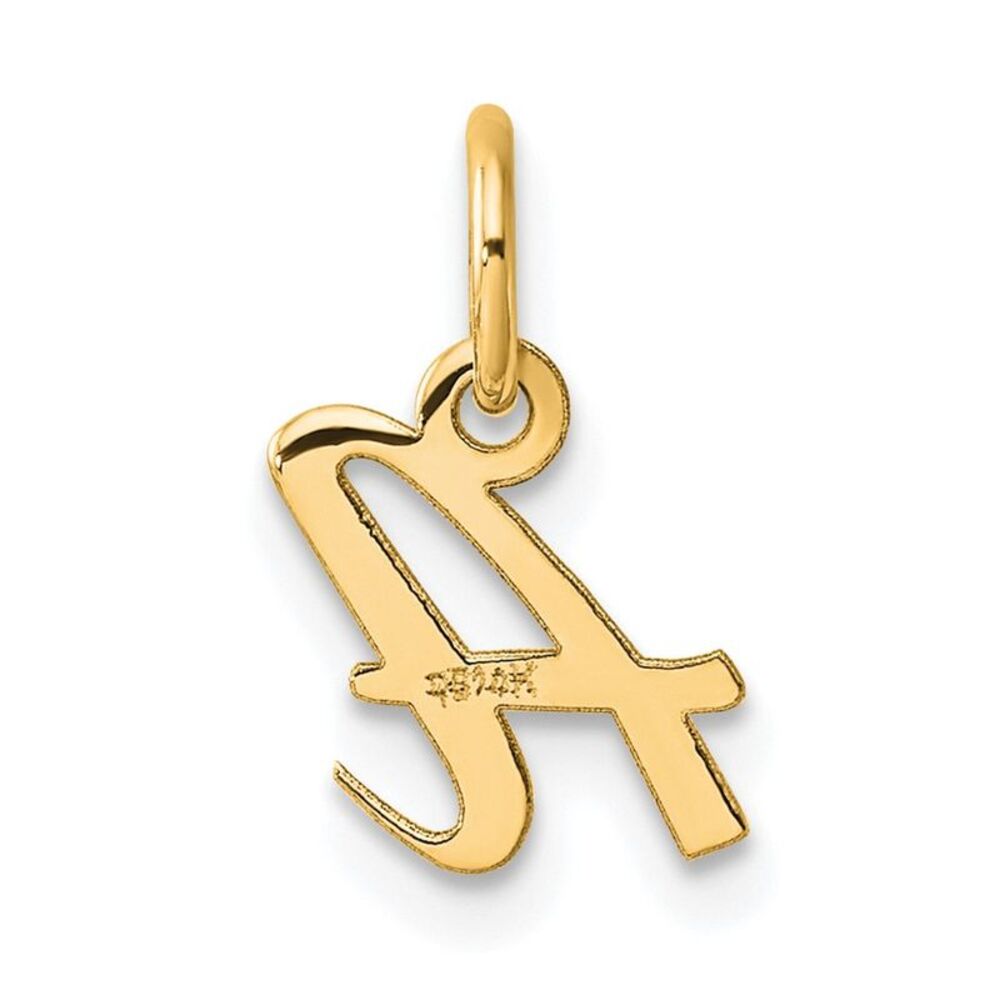 Kazi Luxury 14k Yellow Gold Small Script Letter A… - image 3